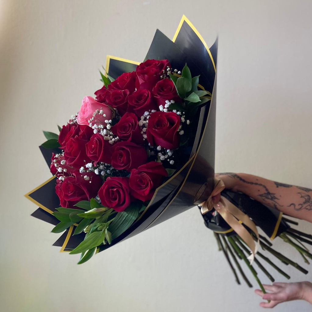 Ramo 24 Rosas Rojas + Mensaje Secreto