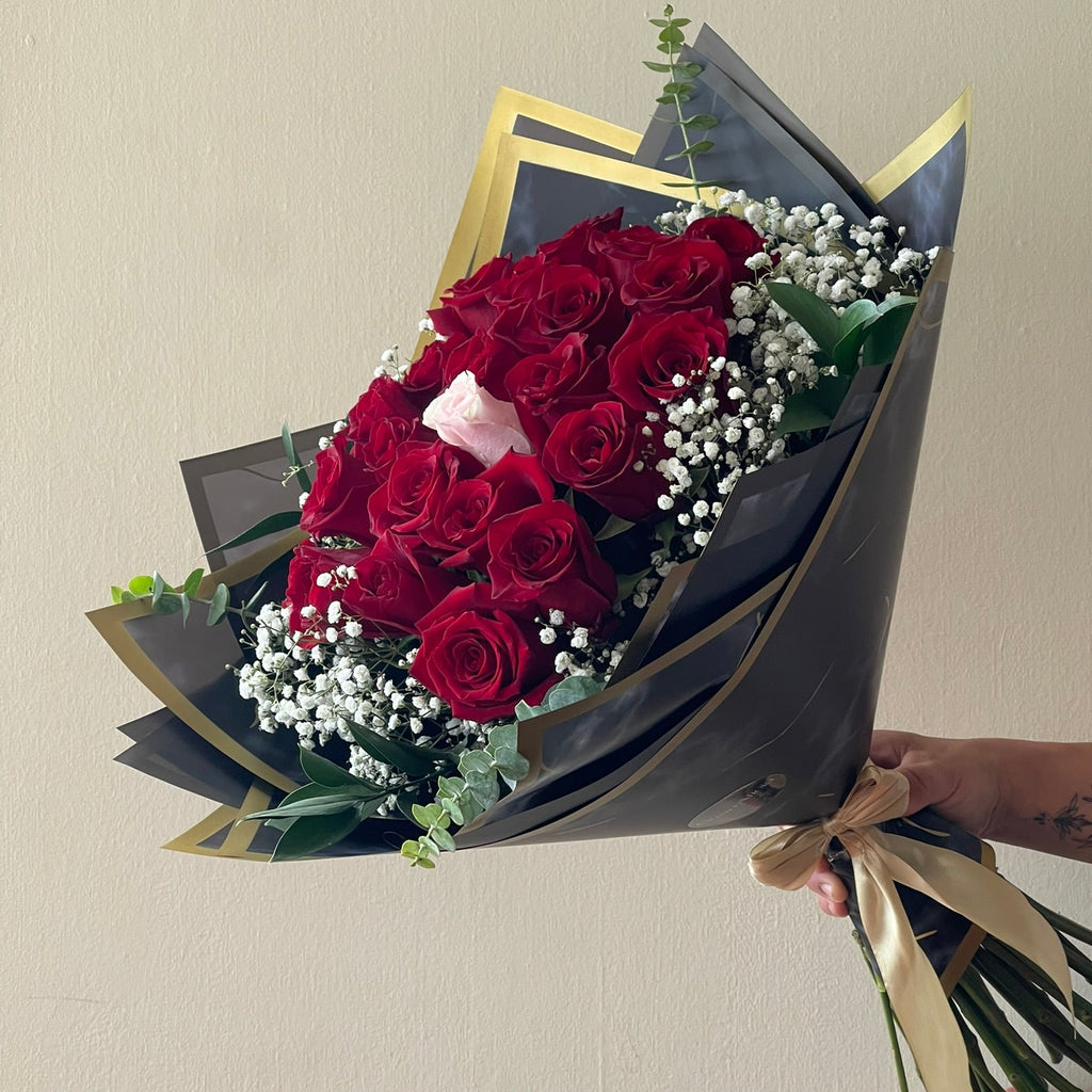 Ramo 24 Rosas Rojas + Mensaje Secreto